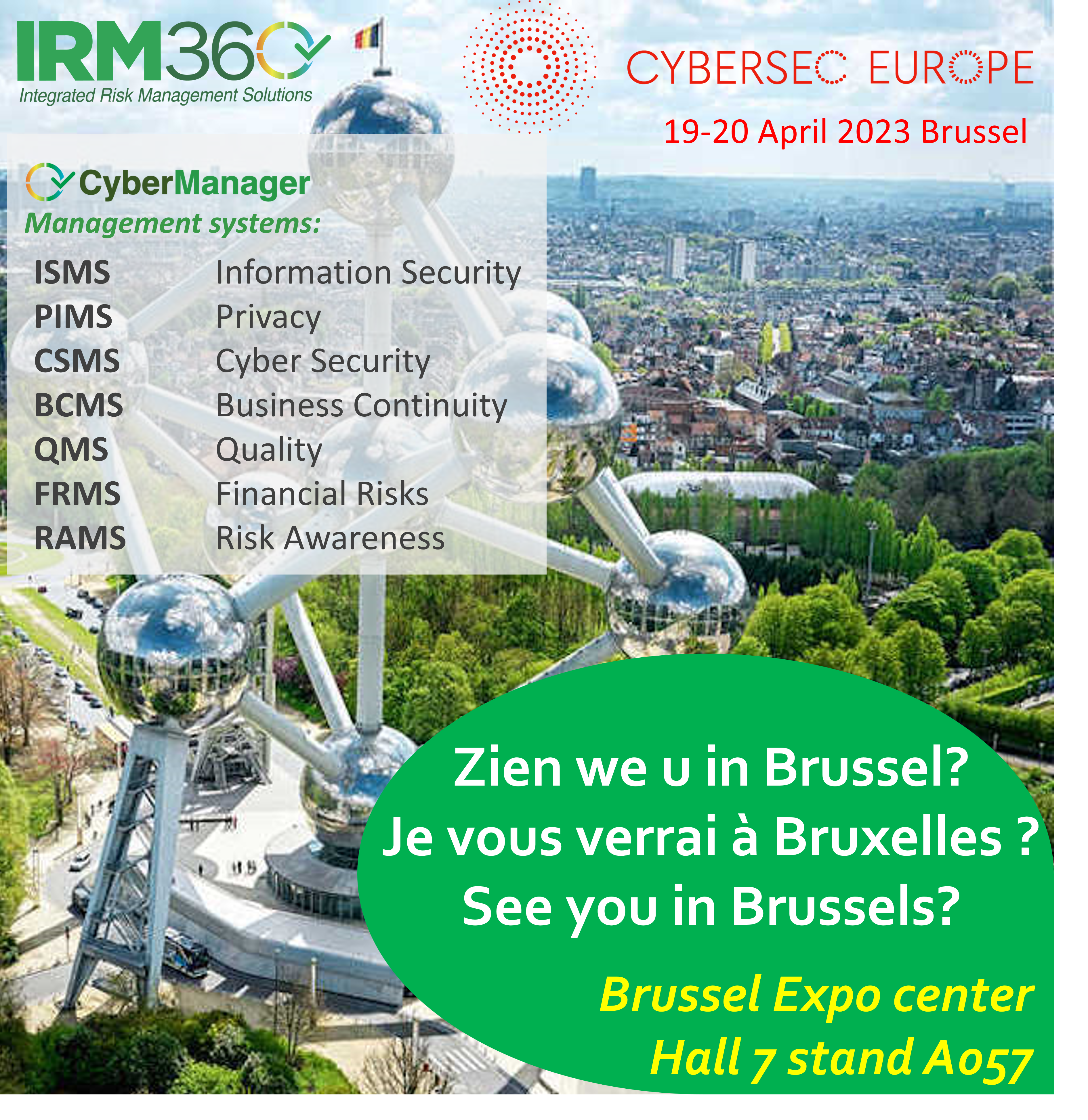 Η IRM360 είναι παρούσα στο CyberSec στις Βρυξέλλες