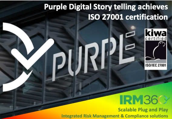 Purple Digital Story Telling ISO 27001-sertifisert!
